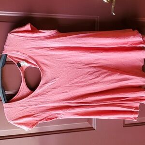 Free People coral lightweight swing tee cap sleeve XS p2p 23.5